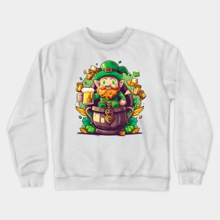 Funny Cute Leprechaun St. Patrick's Day Crewneck Sweatshirt